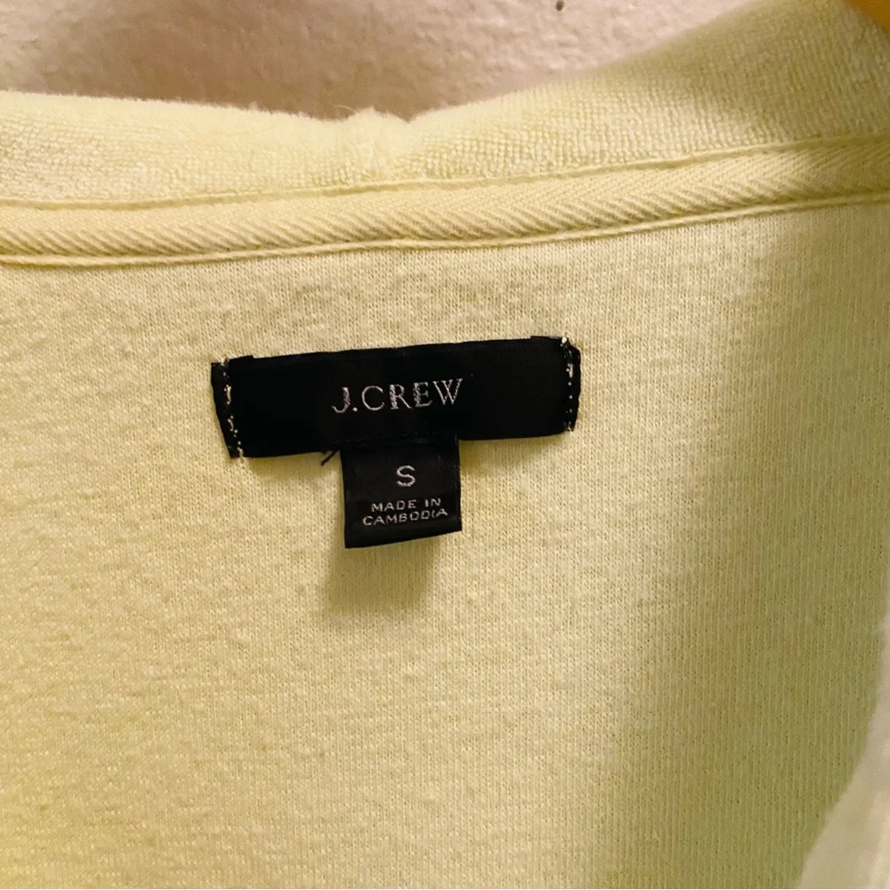 J. Crew Towel Terry Open V-neck Hoodie